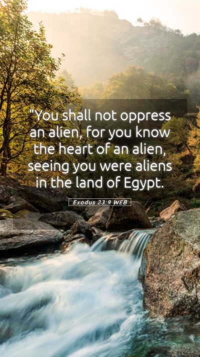 Picture 05 - Exodus 23:9 WEB Mobile Phone Wallpaper - 