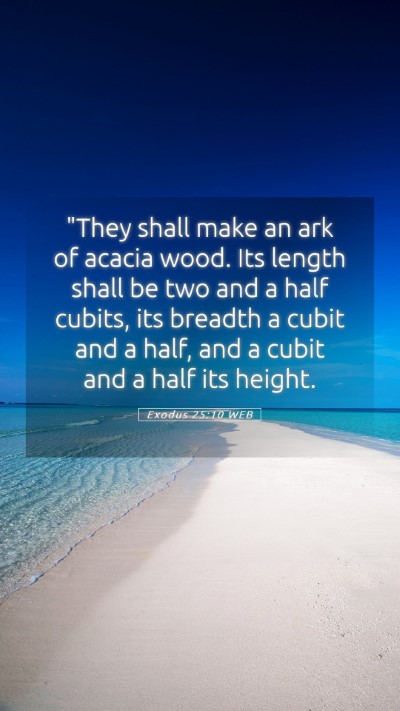 Picture 05 - Exodus 25:10 WEB Mobile Phone Wallpaper - 