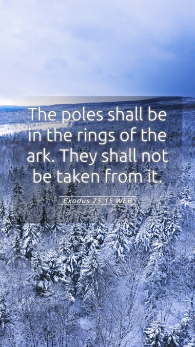 Picture 05 - Exodus 25:15 WEB Mobile Phone Wallpaper - The poles shall be in the rings of the ark. They - Mobile Bible Verse Wallpaper