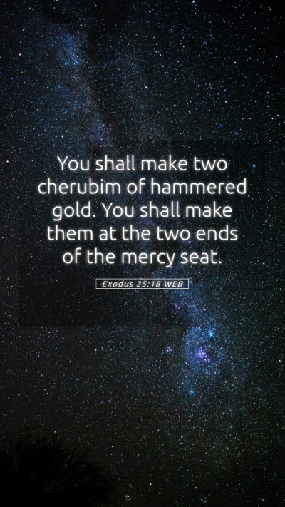 Picture 05 - Exodus 25:18 WEB Mobile Phone Wallpaper - You shall make two cherubim of hammered gold. You - Mobile Bible Verse Wallpaper