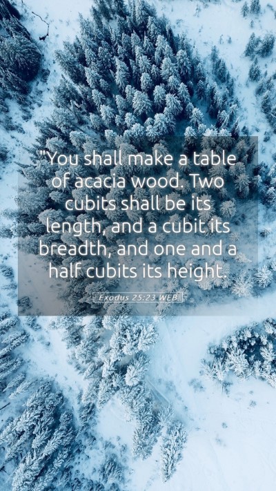 Picture 05 - Exodus 25:23 WEB Mobile Phone Wallpaper - 
