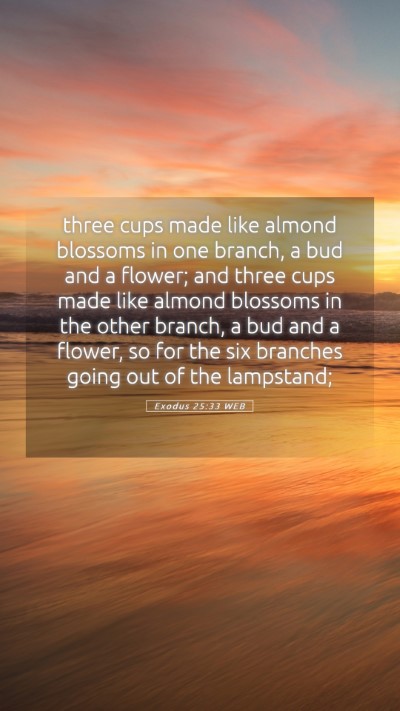 Picture 05 - Exodus 25:33 WEB Mobile Phone Wallpaper - three cups made like almond blossoms in one - Mobile Bible Verse Wallpaper
