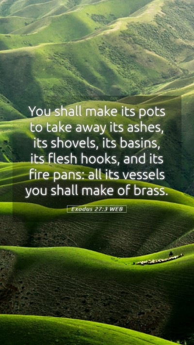 Picture 05 - Exodus 27:3 WEB Mobile Phone Wallpaper - You shall make its pots to take away its ashes, - Mobile Bible Verse Wallpaper