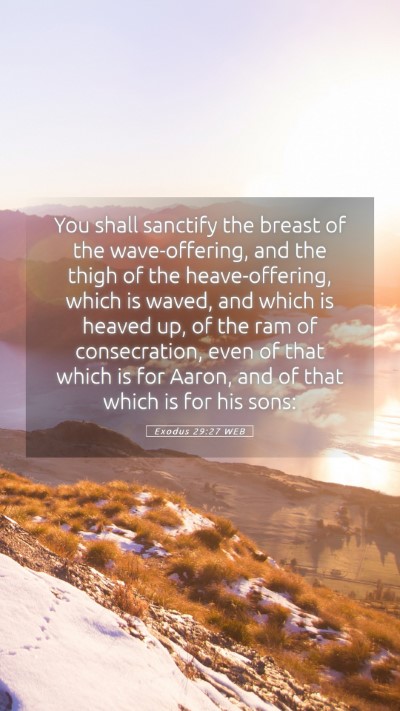 Picture 05 - Exodus 29:27 WEB Mobile Phone Wallpaper - You shall sanctify the breast of the - Mobile Bible Verse Wallpaper