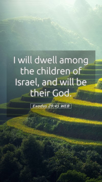 Picture 05 - Exodus 29:45 WEB Mobile Phone Wallpaper - I will dwell among the children of Israel, and - Mobile Bible Verse Wallpaper