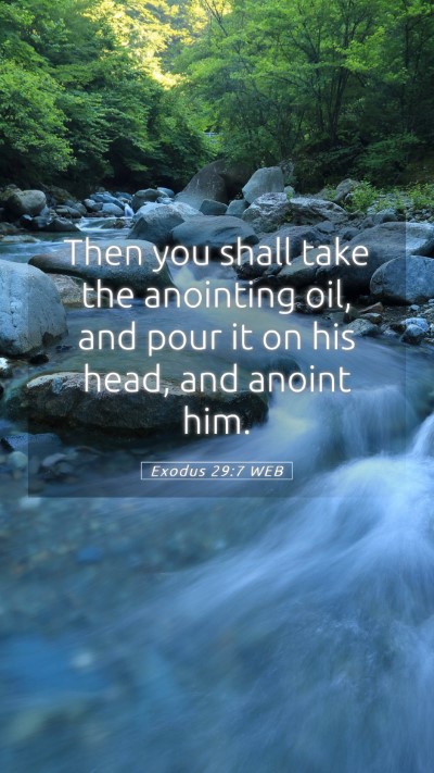 Picture 05 - Exodus 29:7 WEB Mobile Phone Wallpaper - Then you shall take the anointing oil, and pour - Mobile Bible Verse Wallpaper