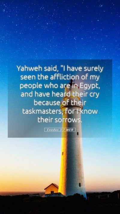 Picture 05 - Exodus 3:7 WEB Mobile Phone Wallpaper - Yahweh said, 