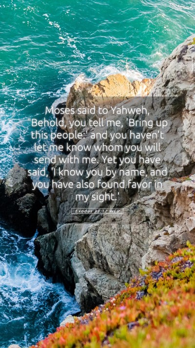 Picture 05 - Exodus 33:12 WEB Mobile Phone Wallpaper - Moses said to Yahweh, 