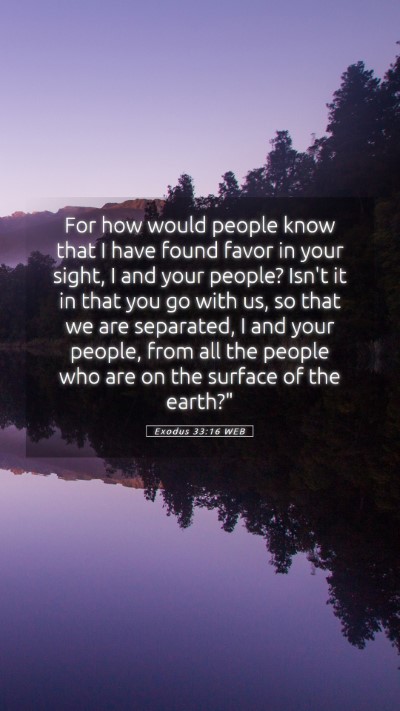 Picture 05 - Exodus 33:16 WEB Mobile Phone Wallpaper - For how would people know that I have found favor - Mobile Bible Verse Wallpaper