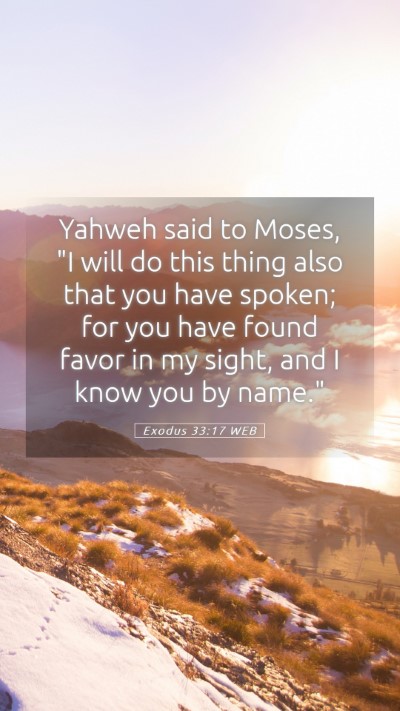 Picture 05 - Exodus 33:17 WEB Mobile Phone Wallpaper - Yahweh said to Moses, 