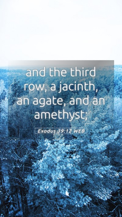 Picture 05 - Exodus 39:12 WEB Mobile Phone Wallpaper - and the third row, a jacinth, an agate, and an - Mobile Bible Verse Wallpaper