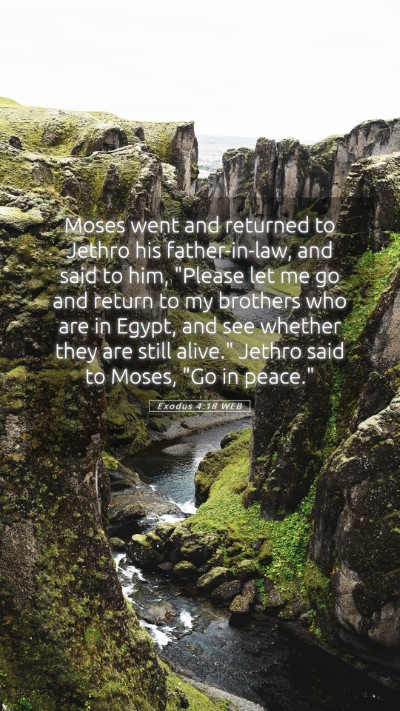 Picture 05 - Exodus 4:18 WEB Mobile Phone Wallpaper - Moses went and returned to Jethro his - Mobile Bible Verse Wallpaper