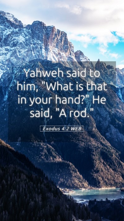 Picture 05 - Exodus 4:2 WEB Mobile Phone Wallpaper - Yahweh said to him, 