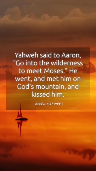 Picture 05 - Exodus 4:27 WEB Mobile Phone Wallpaper - Yahweh said to Aaron, 
