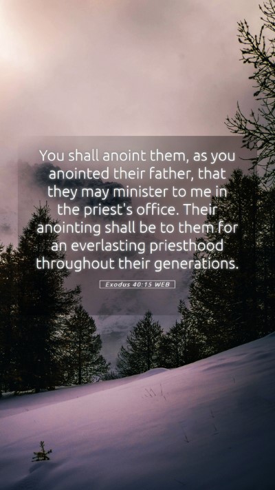 Picture 05 - Exodus 40:15 WEB Mobile Phone Wallpaper - You shall anoint them, as you anointed their - Mobile Bible Verse Wallpaper