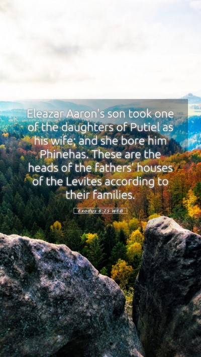 Picture 05 - Exodus 6:25 WEB Mobile Phone Wallpaper - Eleazar Aaron's son took one of the daughters of - Mobile Bible Verse Wallpaper