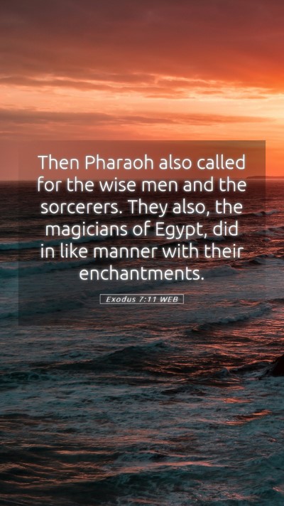 Picture 05 - Exodus 7:11 WEB Mobile Phone Wallpaper - Then Pharaoh also called for the wise men and the - Mobile Bible Verse Wallpaper