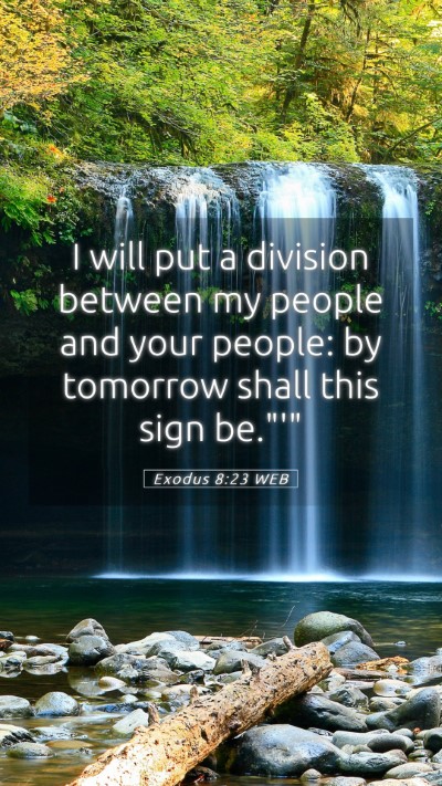 Picture 05 - Exodus 8:23 WEB Mobile Phone Wallpaper - I will put a division between my people and your - Mobile Bible Verse Wallpaper