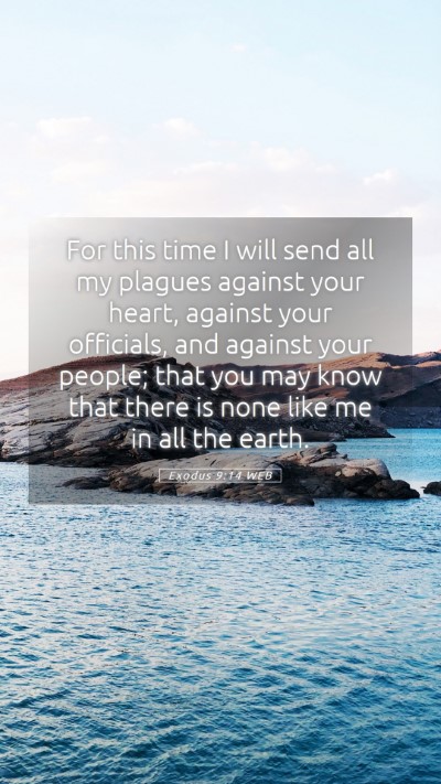Picture 05 - Exodus 9:14 WEB Mobile Phone Wallpaper - For this time I will send all my plagues against - Mobile Bible Verse Wallpaper