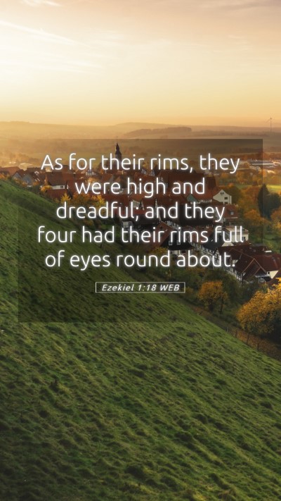 Picture 05 - Ezekiel 1:18 WEB Mobile Phone Wallpaper - As for their rims, they were high and dreadful; - Mobile Bible Verse Wallpaper
