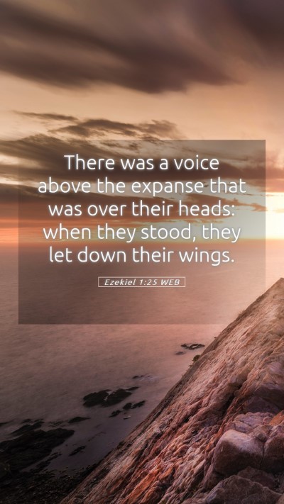 Picture 05 - Ezekiel 1:25 WEB Mobile Phone Wallpaper - There was a voice above the expanse that was over - Mobile Bible Verse Wallpaper