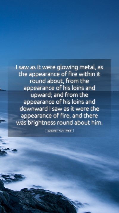 Picture 05 - Ezekiel 1:27 WEB Mobile Phone Wallpaper - I saw as it were glowing metal, as the appearance - Mobile Bible Verse Wallpaper