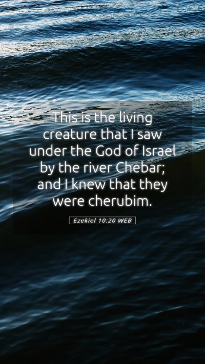 Picture 05 - Ezekiel 10:20 WEB Mobile Phone Wallpaper - This is the living creature that I saw under the - Mobile Bible Verse Wallpaper