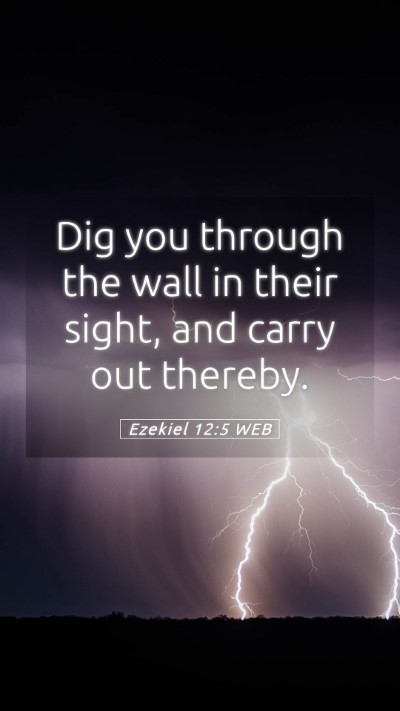 Picture 05 - Ezekiel 12:5 WEB Mobile Phone Wallpaper - Dig you through the wall in their sight, and - Mobile Bible Verse Wallpaper