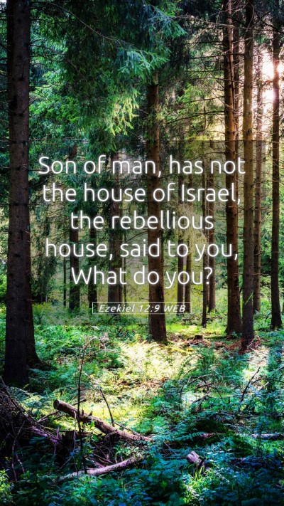Picture 05 - Ezekiel 12:9 WEB Mobile Phone Wallpaper - Son of man, has not the house of Israel, the - Mobile Bible Verse Wallpaper