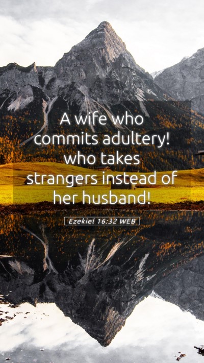 Picture 05 - Ezekiel 16:32 WEB Mobile Phone Wallpaper - A wife who commits adultery! who takes strangers - Mobile Bible Verse Wallpaper