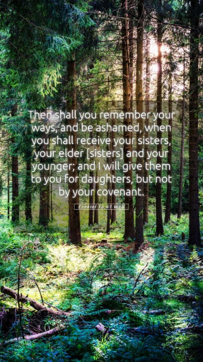 Picture 05 - Ezekiel 16:61 WEB Mobile Phone Wallpaper - Then shall you remember your ways, and be - Mobile Bible Verse Wallpaper