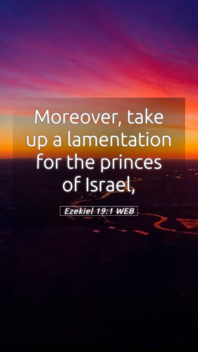 Picture 05 - Ezekiel 19:1 WEB Mobile Phone Wallpaper - Moreover, take up a lamentation for the princes - Mobile Bible Verse Wallpaper