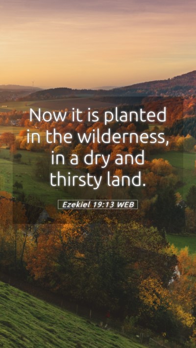 Picture 05 - Ezekiel 19:13 WEB Mobile Phone Wallpaper - Now it is planted in the wilderness, in a dry and - Mobile Bible Verse Wallpaper
