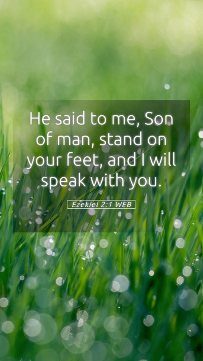 Picture 05 - Ezekiel 2:1 WEB Mobile Phone Wallpaper - He said to me, Son of man, stand on your feet, - Mobile Bible Verse Wallpaper