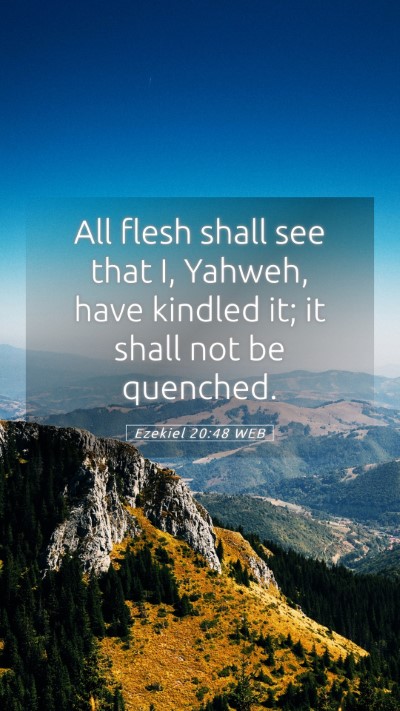 Picture 05 - Ezekiel 20:48 WEB Mobile Phone Wallpaper - All flesh shall see that I, Yahweh, have kindled - Mobile Bible Verse Wallpaper