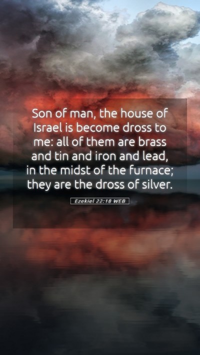 Picture 05 - Ezekiel 22:18 WEB Mobile Phone Wallpaper - Son of man, the house of Israel is become dross - Mobile Bible Verse Wallpaper