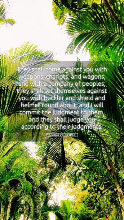 Picture 05 - Ezekiel 23:24 WEB Mobile Phone Wallpaper - They shall come against you with weapons, - Mobile Bible Verse Wallpaper