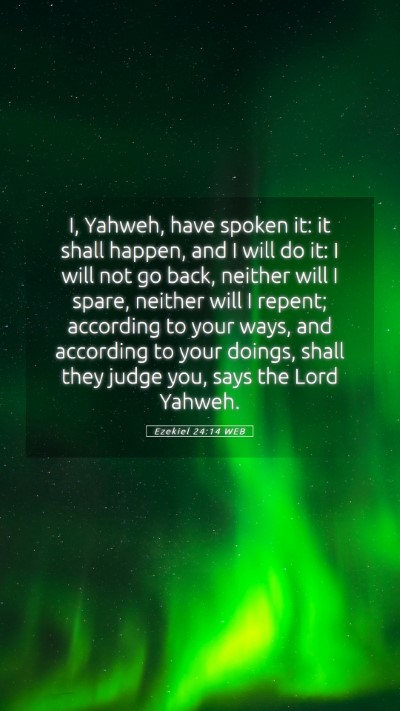 Picture 05 - Ezekiel 24:14 WEB Mobile Phone Wallpaper - I, Yahweh, have spoken it: it shall happen, and I - Mobile Bible Verse Wallpaper
