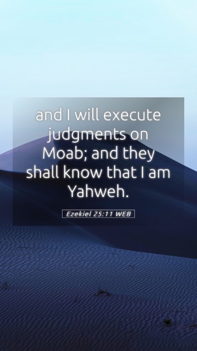 Picture 05 - Ezekiel 25:11 WEB Mobile Phone Wallpaper - and I will execute judgments on Moab; and they - Mobile Bible Verse Wallpaper