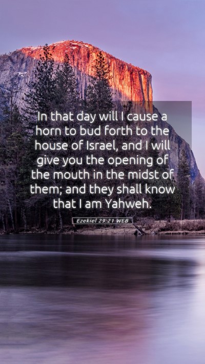 Picture 05 - Ezekiel 29:21 WEB Mobile Phone Wallpaper - In that day will I cause a horn to bud forth to - Mobile Bible Verse Wallpaper