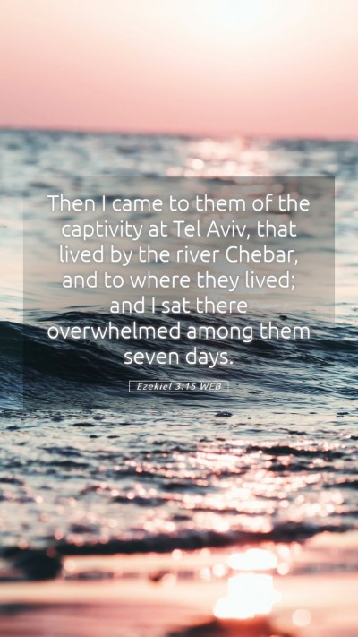 Picture 05 - Ezekiel 3:15 WEB Mobile Phone Wallpaper - Then I came to them of the captivity at Tel Aviv, - Mobile Bible Verse Wallpaper