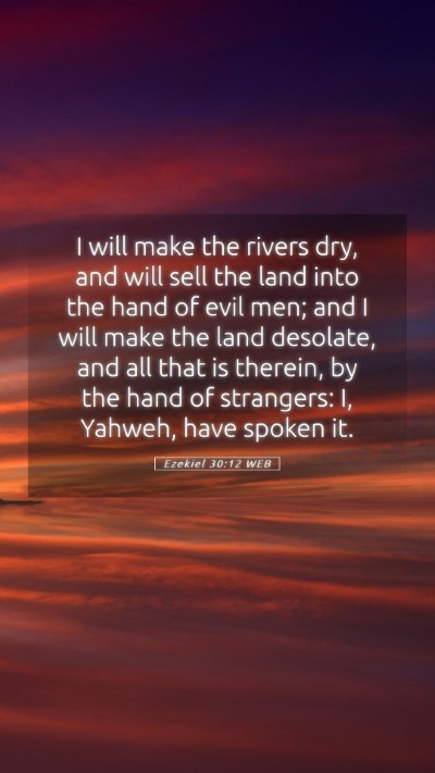 Picture 05 - Ezekiel 30:12 WEB Mobile Phone Wallpaper - I will make the rivers dry, and will sell the - Mobile Bible Verse Wallpaper