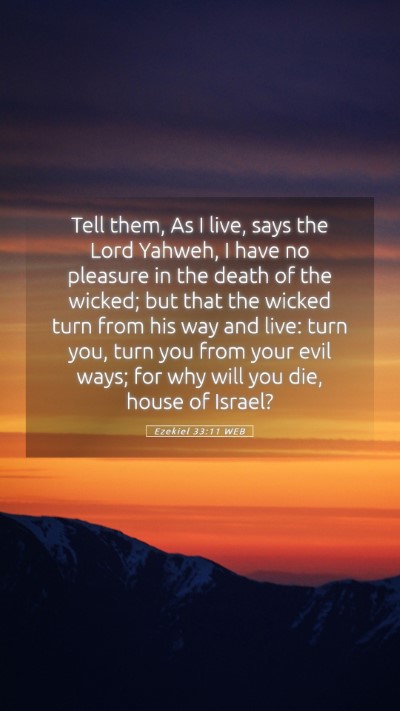 Picture 05 - Ezekiel 33:11 WEB Mobile Phone Wallpaper - Tell them, As I live, says the Lord Yahweh, I - Mobile Bible Verse Wallpaper