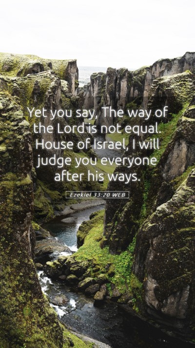 Picture 05 - Ezekiel 33:20 WEB Mobile Phone Wallpaper - Yet you say, The way of the Lord is not equal. - Mobile Bible Verse Wallpaper