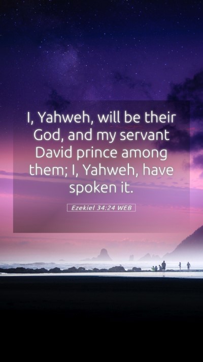 Picture 05 - Ezekiel 34:24 WEB Mobile Phone Wallpaper - I, Yahweh, will be their God, and my servant - Mobile Bible Verse Wallpaper