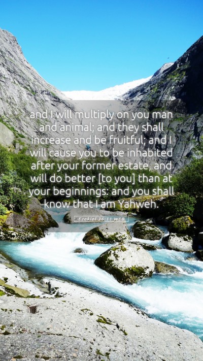 Picture 05 - Ezekiel 36:11 WEB Mobile Phone Wallpaper - and I will multiply on you man and animal; and - Mobile Bible Verse Wallpaper