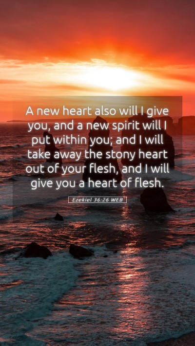 Picture 05 - Ezekiel 36:26 WEB Mobile Phone Wallpaper - A new heart also will I give you, and a new - Mobile Bible Verse Wallpaper