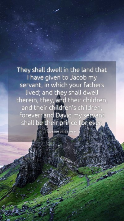 Picture 05 - Ezekiel 37:25 WEB Mobile Phone Wallpaper - They shall dwell in the land that I have given to - Mobile Bible Verse Wallpaper