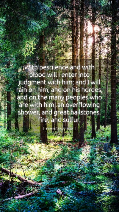 Picture 05 - Ezekiel 38:22 WEB Mobile Phone Wallpaper - With pestilence and with blood will I enter into - Mobile Bible Verse Wallpaper