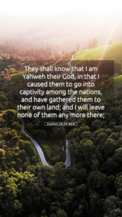 Picture 05 - Ezekiel 39:28 WEB Mobile Phone Wallpaper - They shall know that I am Yahweh their God, in - Mobile Bible Verse Wallpaper